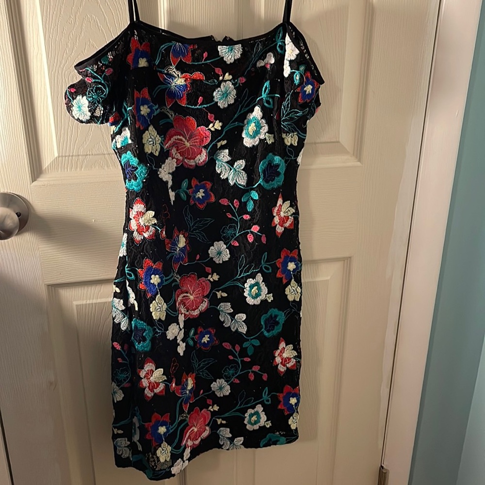 Black floral dress